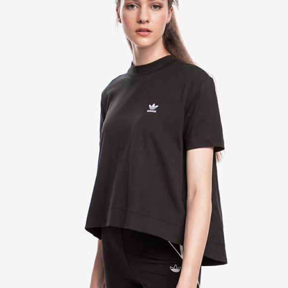 Adidas Originals Trefoil Logo Black Tee Shirt S - Picture 7 of 7